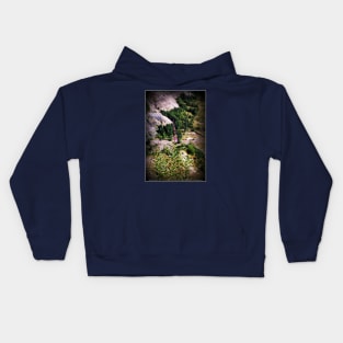 wildflowers over cliff edge Johnston's Ridge Kids Hoodie